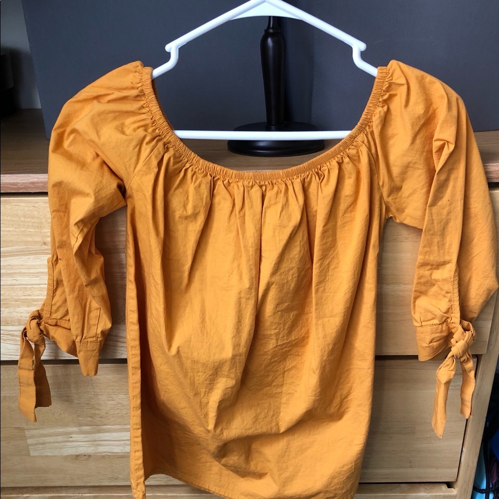 Yellow Off the Shoulder Top